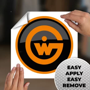 Window Graphics - External Apply, Facing Externally - Solid White Sticker - Easy Apply