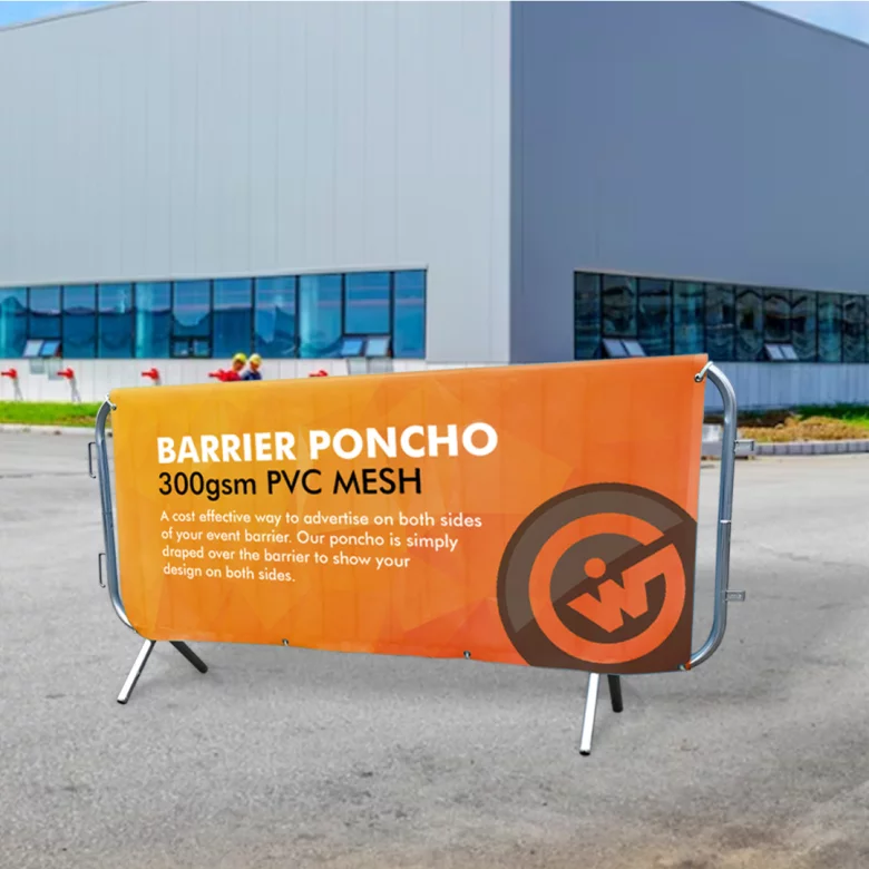 Pedestrian Barrier Covers, Banners & Jackets
