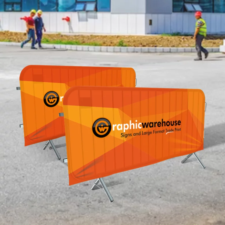 Fabric Crowd Barrier Banner, Jackets and Covers